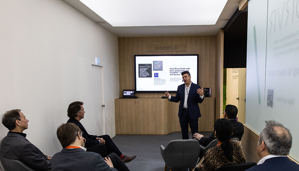 intel's tweet photo. Today at #MWC23, Intel RAN Global Business Development Director, Matt Conrod, shared key learnings from several years of real-world, commercial #vRAN deployments in collaboration with @WindRiver. 💻🌐🏭 Visit https://t.co/zBZX7QLUm7 to learn more. #AccelerateWithIntel https://t.co/oO1tBLUszL