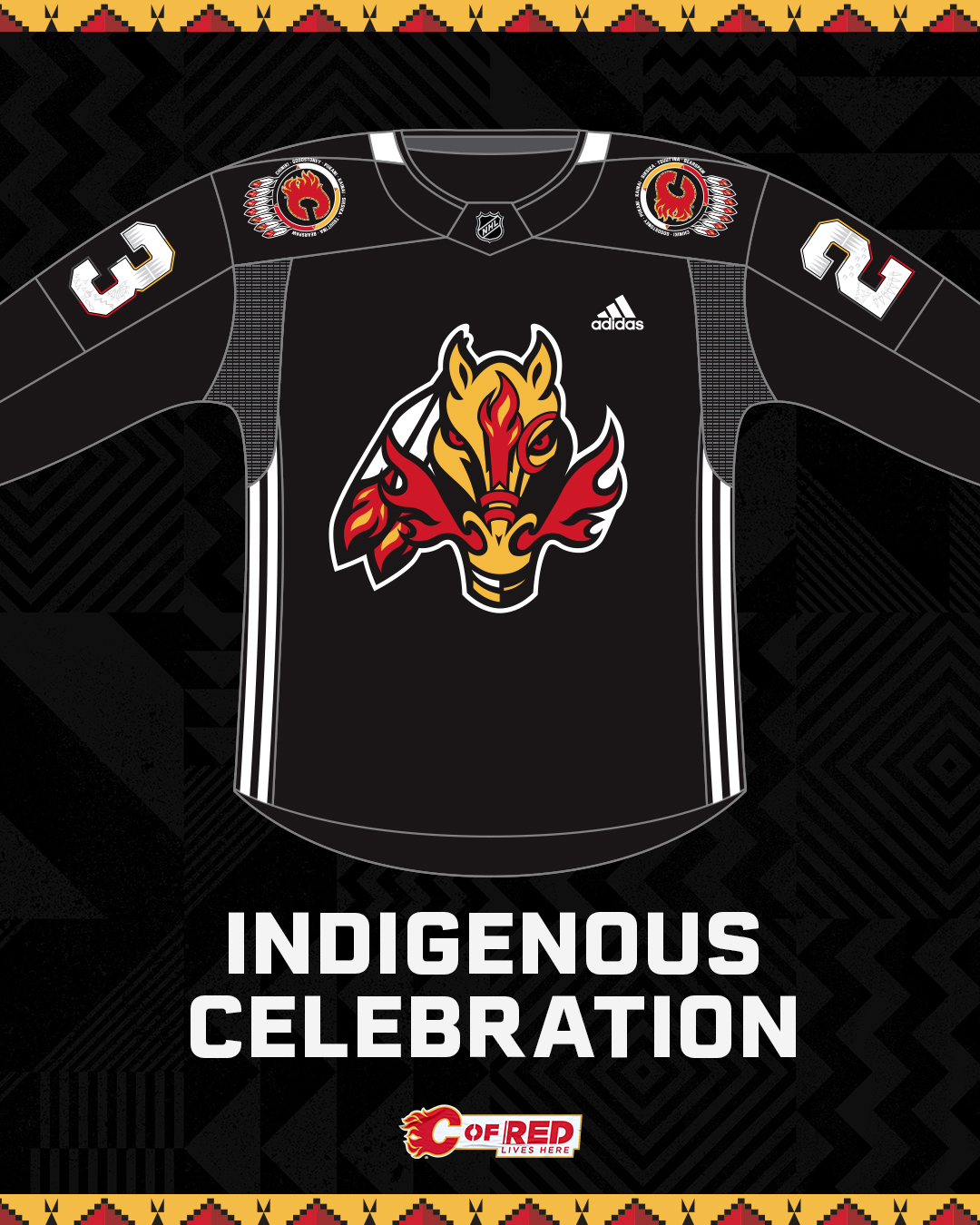 Calgary Flames on X: Our amazing Indigenous Celebration signed