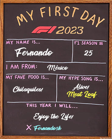 Fernando5k's tweet photo. ahí va mi #MyFirstDay #F12023 https://t.co/6ZYfZk8tqk