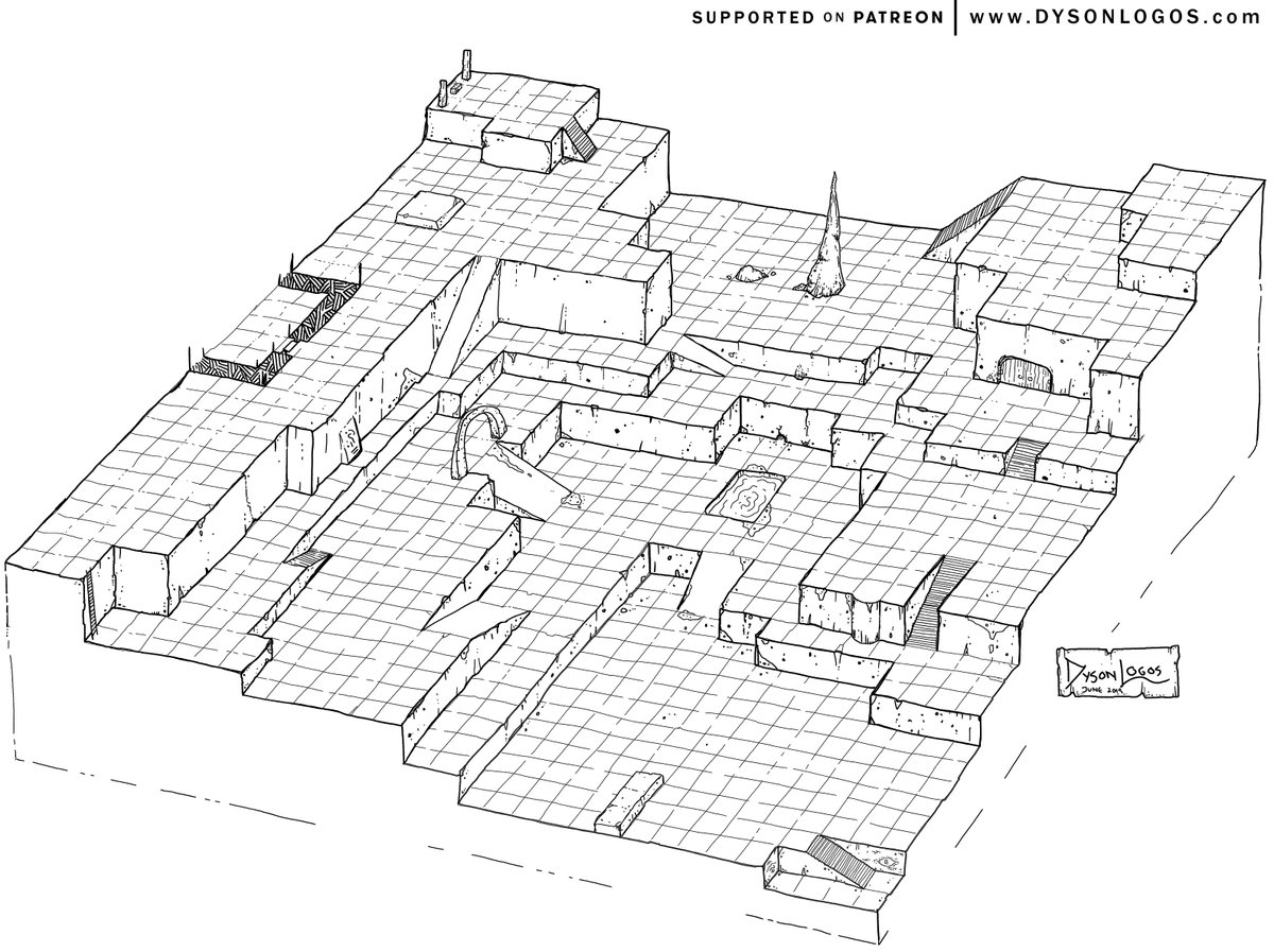 DysonLogos's tweet photo. It took me 33 years from buying the Dungeoneer's Survival Guide to finally using the perspective map templates found in the back of the book.

And now I'm re-releasing it for anyone to use.

https://t.co/rtQWWhU3Xf https://t.co/eMwuHYvjsp