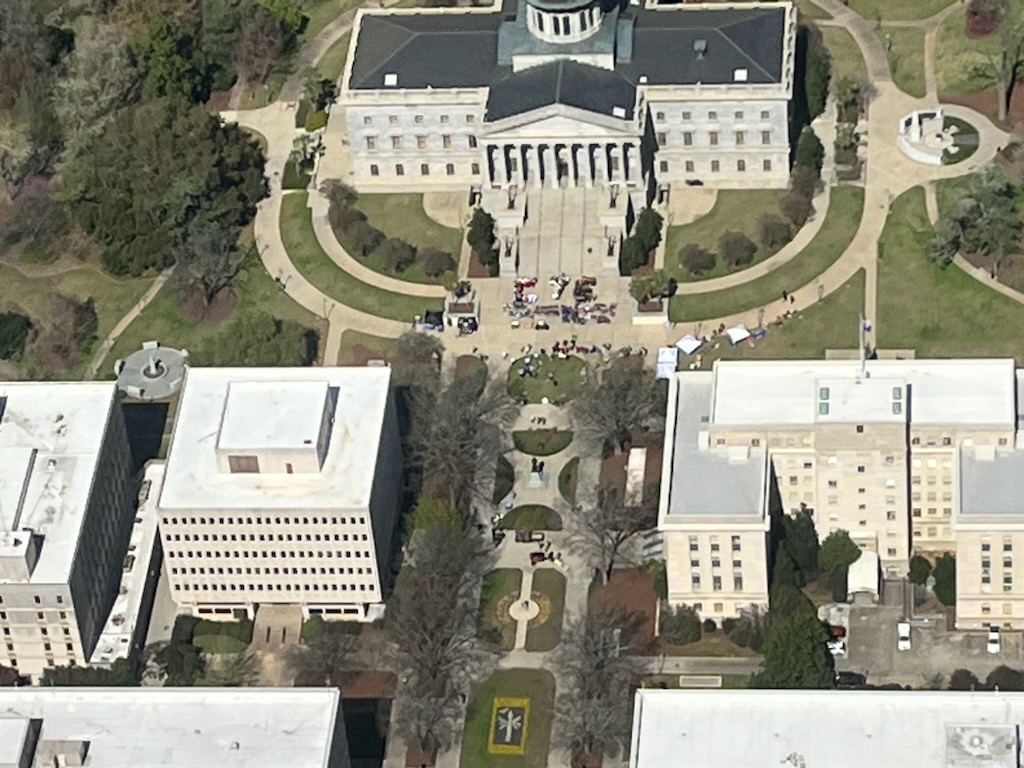 F1SAdvantage's tweet photo. Advantage Academy level 4 Aviation students participated in Career and Technical Education Day at the SC Capital on Feb. 28. They were given permission to do a flyover, capturing  CTE students from across the state coming together to spell CTE on the Capitol steps. #CTE https://t.co/qo25kt5iM5