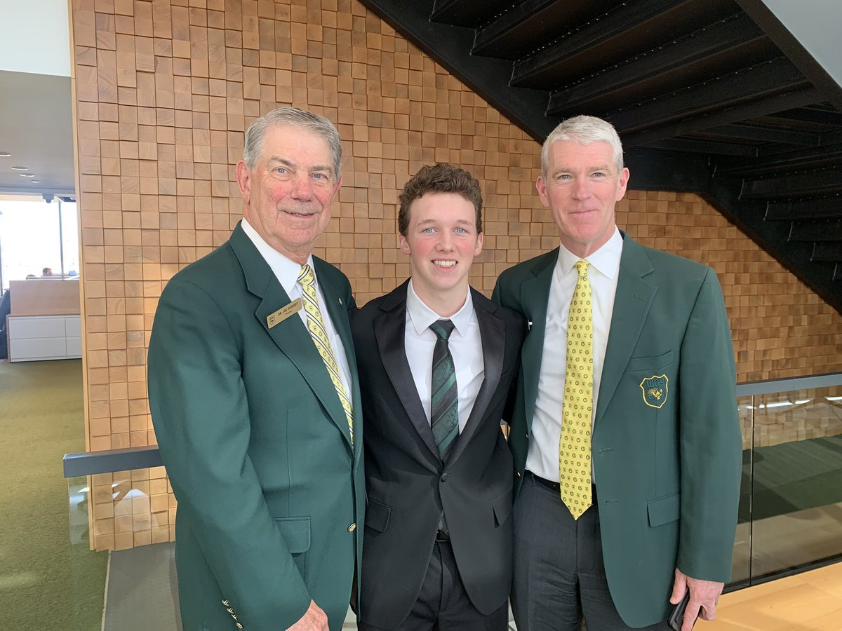 JoeGSchmidt's tweet photo. Proudly with senior Liam Conneely ‘23 at the WGA Headquarters for his Finalist interview for the Chick Evans Caddie Scholarship ☘️⛳️ https://t.co/FnJ95L2cj2