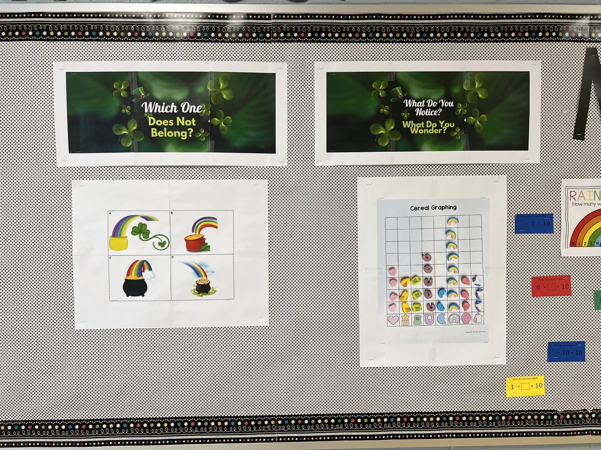 uchen12's tweet image. March Math Mania has arrived ☘️🌈 @WODBMath @mashupmath #noticeandwonder #maketen #wilsoncreeklearns
