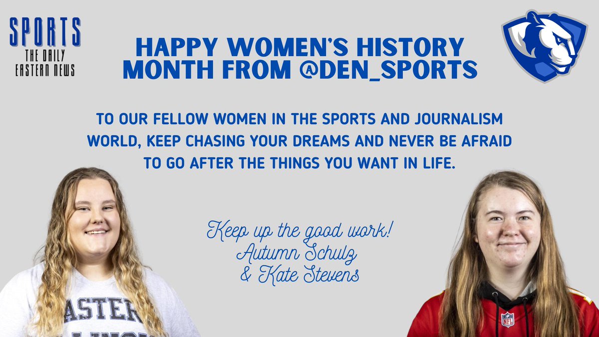It's Women's History month! We at DEN Sports want to show our appreciation for all women in the sports &amp; journalism industries! We just keep getting stronger and better. Keep up the good work &amp; continue building each other up in this great community! 💙
<a href="/autschulz/">Autumn</a> <a href="/katestevens25/">Kate Stevens</a>