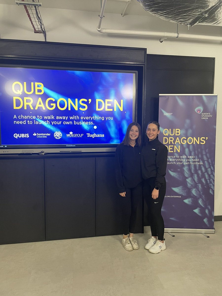 Tonight, two of our co-founders, Lauren and Emma, attended the SU QUB Dragons Den pitch event ahead of the first round of the competition on the 8th of March!