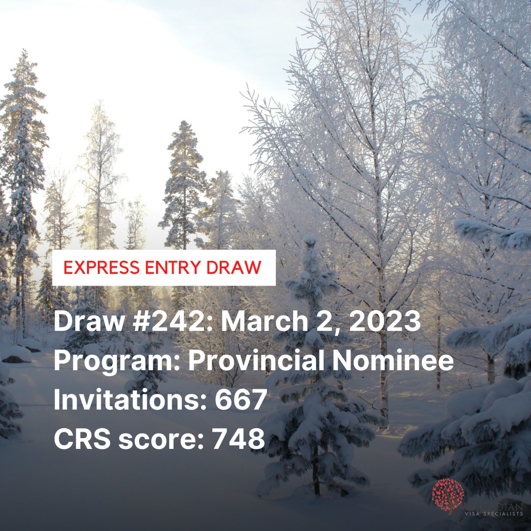 There has been an #ExpressEntry draw! 🇨🇦

#pnp #pnpdraw #expressentrydraw #expressentrycanada #provincialnominee #provincialnomineeprogram