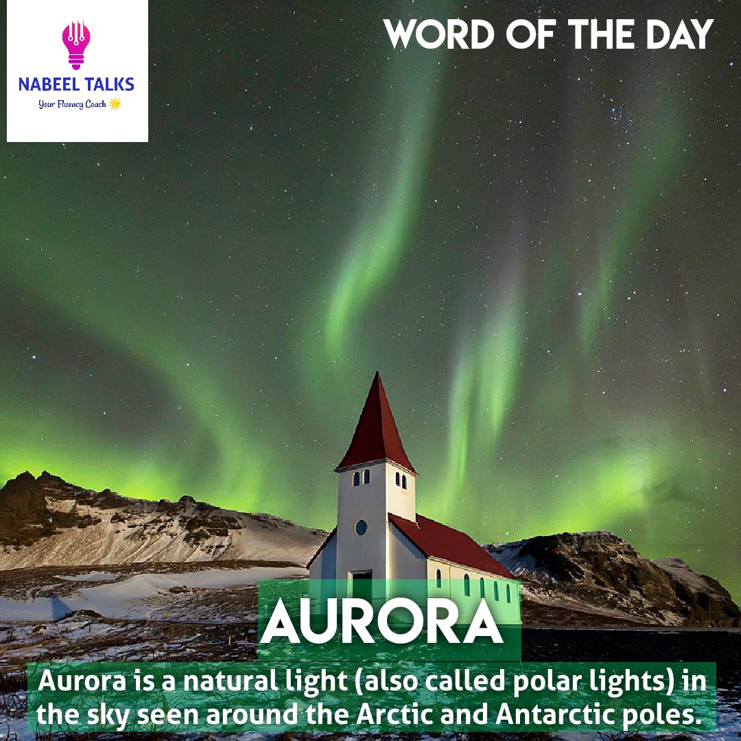 NabTalks's tweet photo. Word of The Day
#nabeeltalks #aurora #vocabulary #learnenglish #english #IELTS #grammar #ieltsprep https://t.co/Nqy2REdjma