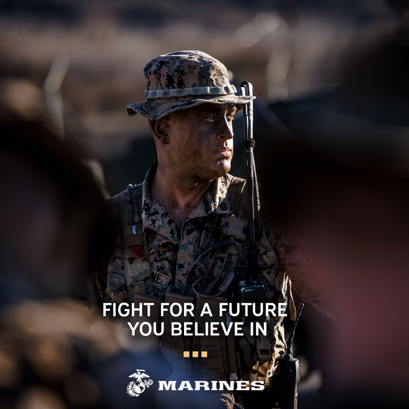 USMarineCorps's tweet photo. Change comes no matter what. An adaptable mindset keeps Marines ready and ahead in the fight for our future.