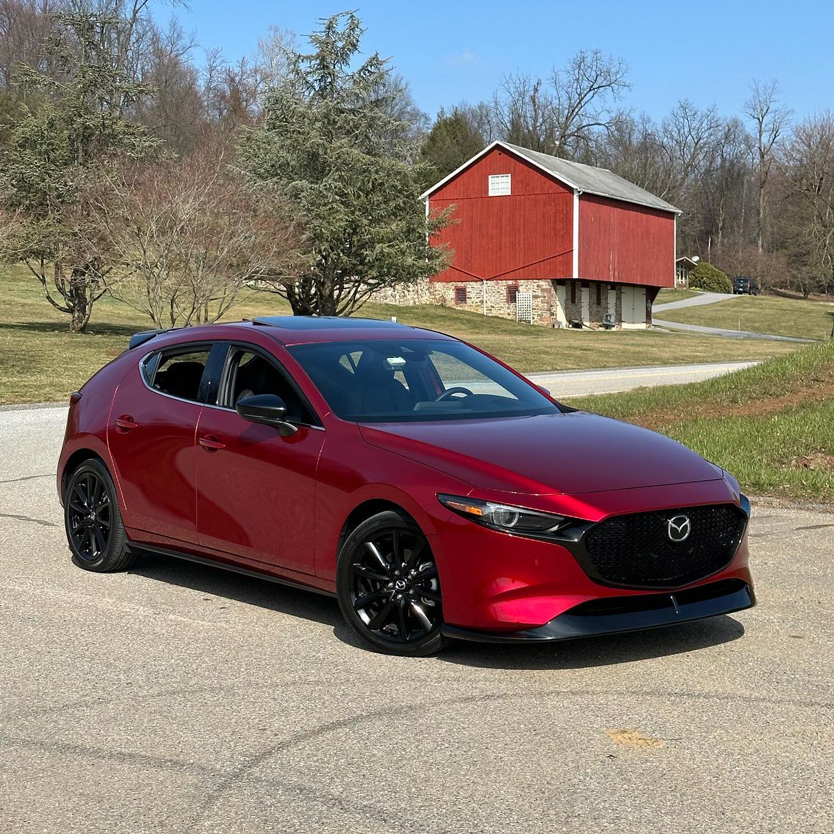 It’s been a little over two years since we spent some time in the #Mazda3 so this week, mazdausa has dropped off the latest version! This stunning Soul Red Crystal 2023  #Mazda3Hatchback has the overachieving 2.5L Turbo engine under the hood making 250 HP and 320 lb-ft of torque