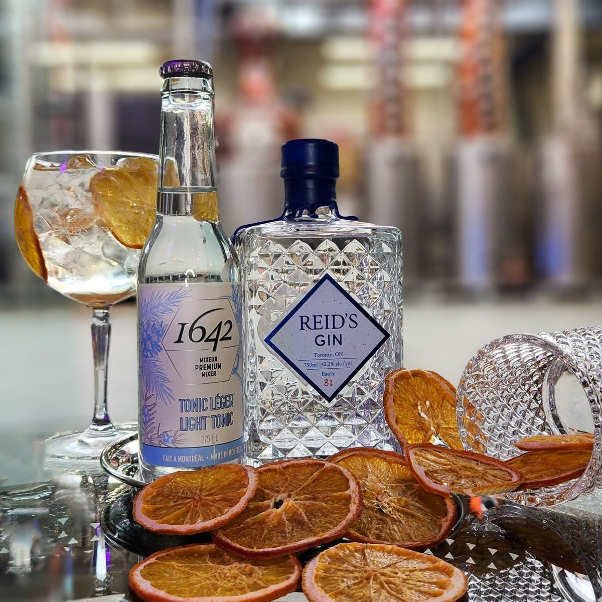 Canada's Best Classic #Gin &amp; Premium 1642 #Tonic Water In one Glass!#LinkInBio 
This perfect combination is sure to be a hit at any occasion!⁠
Enjoy the classic taste of Gin and Tonic with every sip!⁠
⁠
#Gintonic #ginlovers #mixology #cocktails #distillery #lifestyle #Toronto