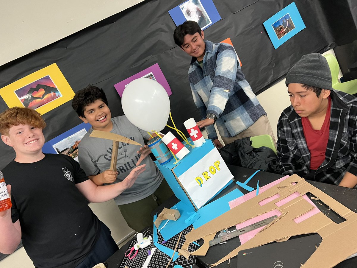 Design challenge day <a href="/vidasharks/">VIDA (6-8 Magnet)</a> 7th grade worked on creating roadside attractions and practicing their construction skills for beautiful work. They are never happier than when they are building!! #WeAreVida