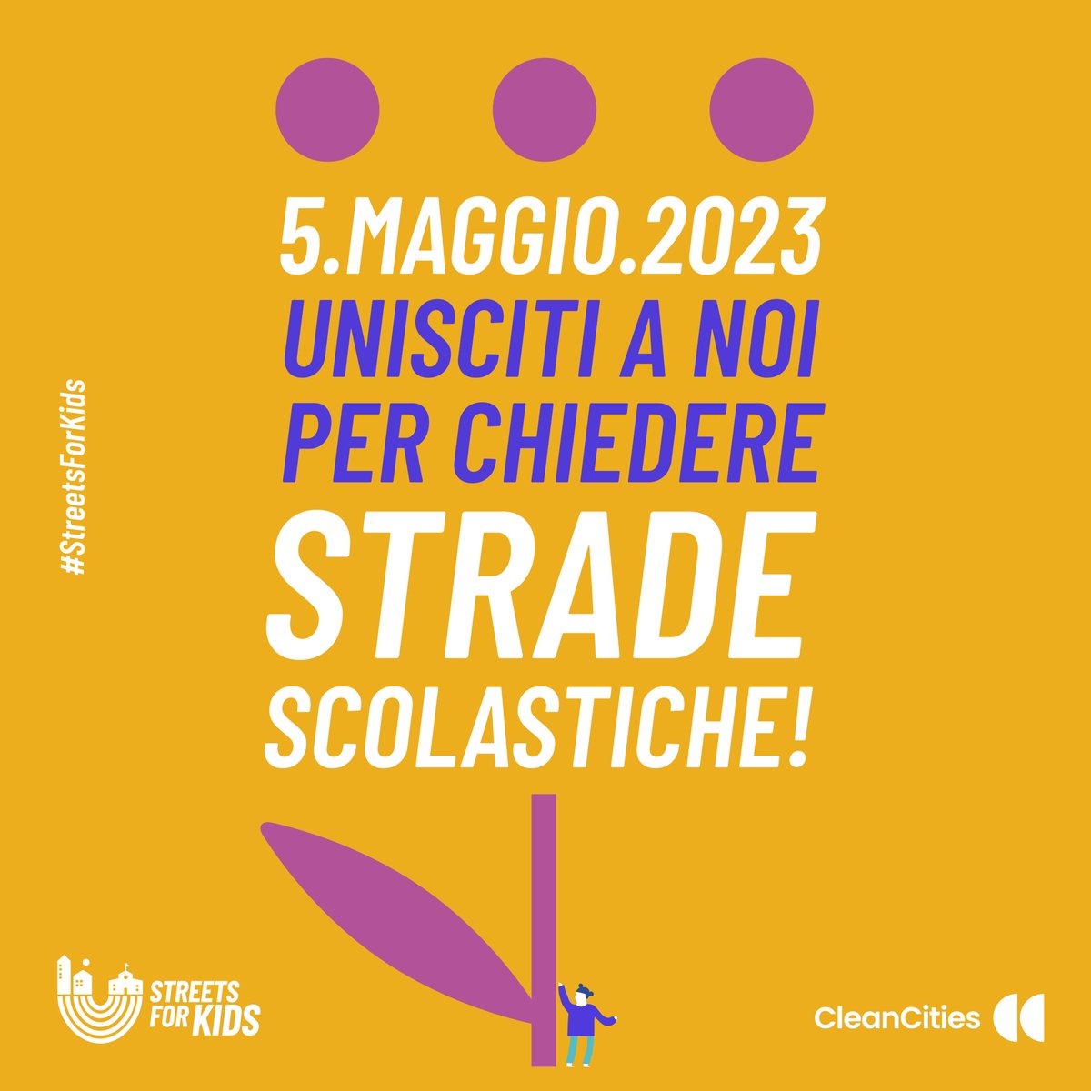 Ei, bambine e bambini, avete sentito nell'aria c'è già odore di primavera, si vedono i primi fiori sbocciare? 🌼
Unitevi a noi per questa edizione speciale #StreetsForKids #FlowerPower 🌷🎒🌼🚲🌻🛴🌸🦶🥀🤸‍♀️