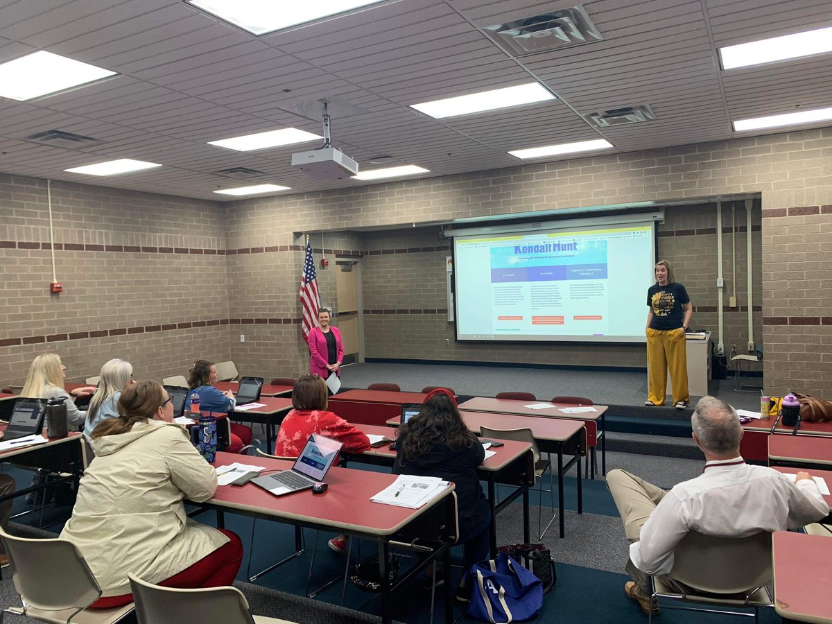 mrsyock's tweet photo. Creating a world where all learners know, use, &amp; enjoy mathematics!  Honored to share what I’m doing in my classroom with other teachers in the county! We are truly better together! 
Thank you @IllustrateMath for transforming my math classroom into a math community! @BCESCbrown https://t.co/MyyoT7dkqO