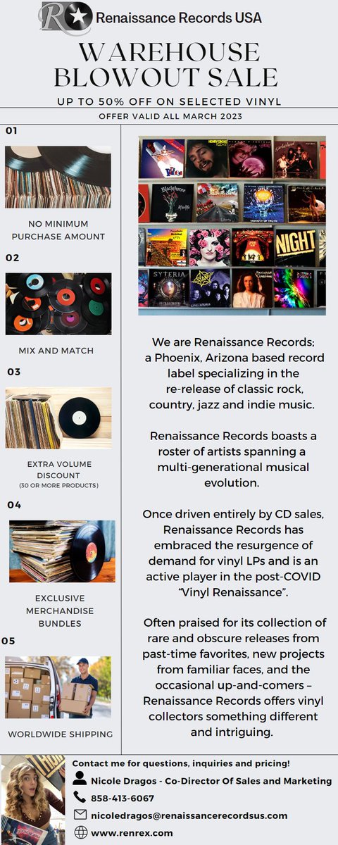NicoleRenRex's tweet photo. VINYL WAREHOUSE BLOWOUT!!
If you want cheap vinyl, email me at nicoledragos@renaissancerecordsus.com for the best pricing. I promise I won't waste your time :) 
#vinylrecords #wholesale #wholesaler #cheapvinyl #cheapvinylrecords #records #vinylrecord #music #cheap #cheapmusic https://t.co/9a0ydG58lq