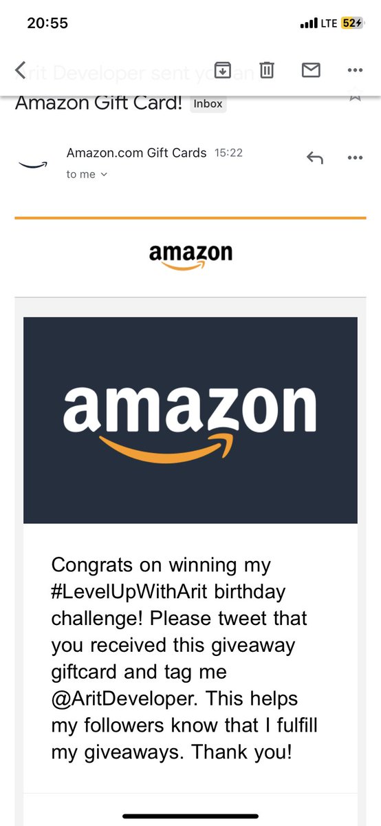 olatopeyemi's tweet photo. Giftcard received
Thank you so much #LevelUpWithArit @AritDeveloper https://t.co/GQaoAYHPso