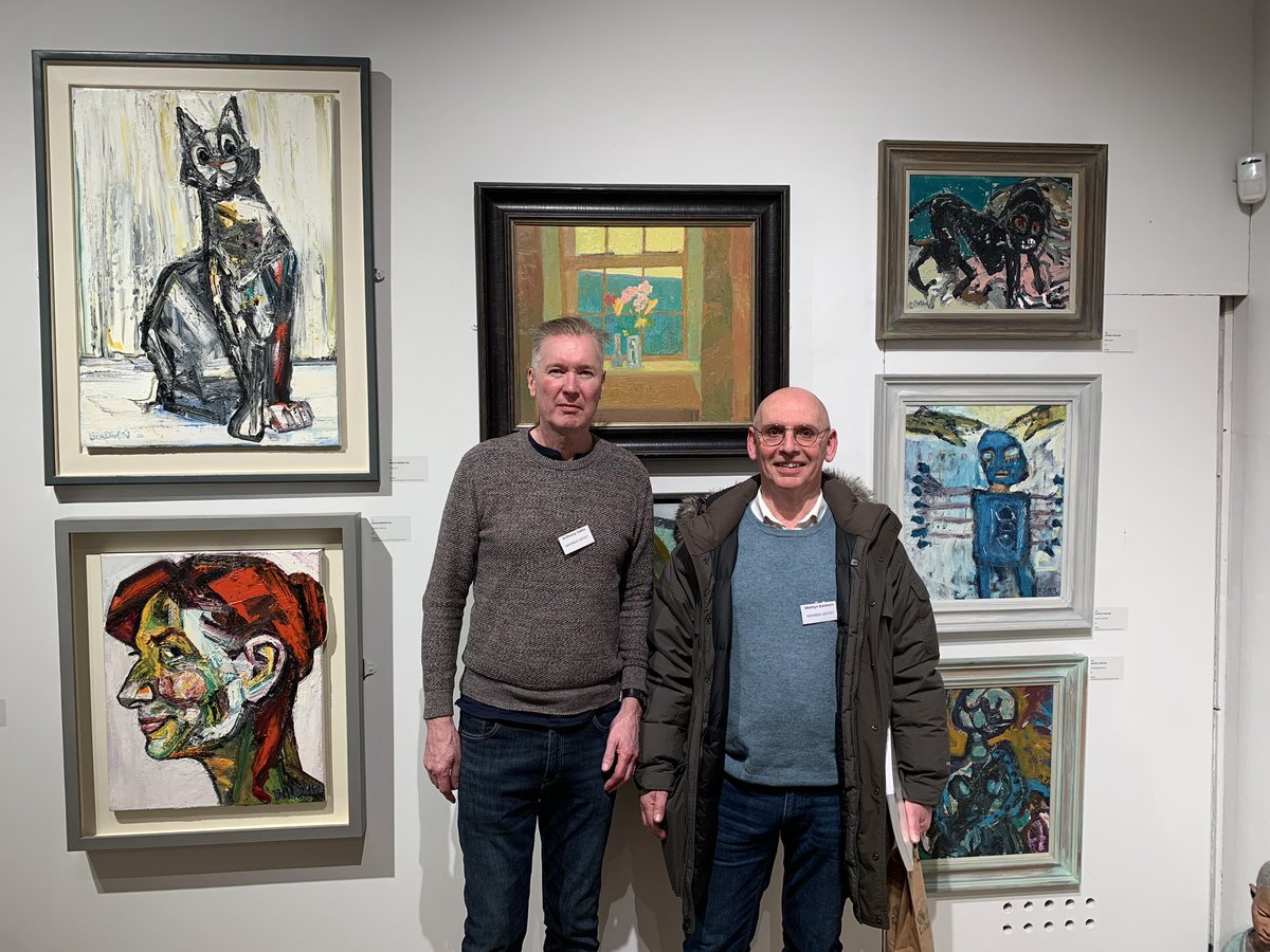 TrentArtGallery's tweet photo. A very enjoyable afternoon @RoyalSocBritArt exhibition. Great to catch up with @AnthonyYatesRBA #MartinBaldwin #JohnScottMartin et al 
Well worth a visit if you get chance. Here are few of the paintings on show including works by gallery artists @AkashBhatt72 &amp; @REWellsArtist https://t.co/GT3NyEze5G