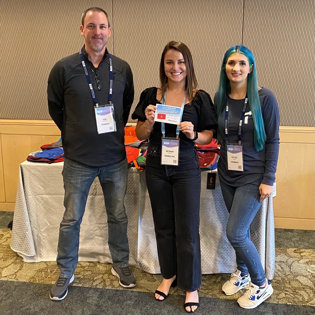 Congratulations to Bethany Hellweg from Trimble, Inc. on winning the $1,000 Airbnb gift card at the Terminus booth today! What was YOUR big win at this years #B2BMX ?