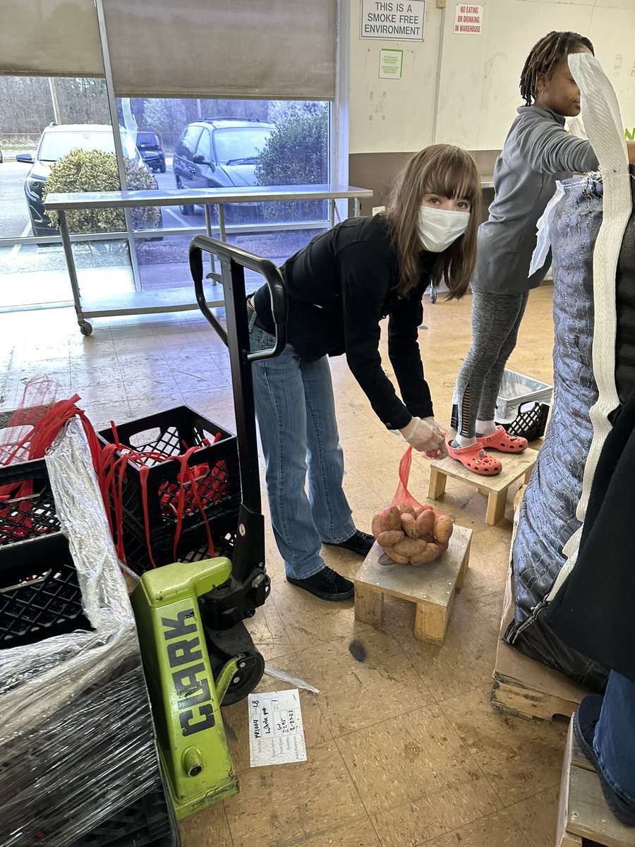 6,000 pounds of potatoes.
5,250 meals for local families.
1 great team. 

Thanks to the <a href="/FoodBankCENC/">Food Bank of Central & Eastern North Carolina</a> for the opportunity to help our neighbors! 

#CultureCommittee
