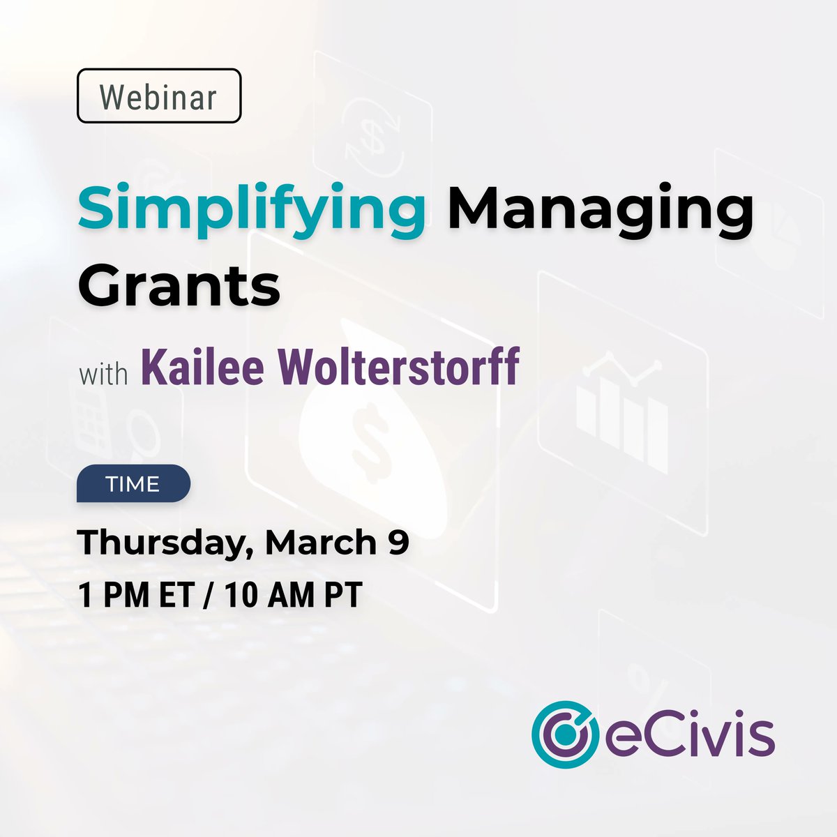 What's the secret to achieving hassle-free #grantsmanagement?

eCivis’s Customer Success Manager Kailee Wolterstorff has the answer.

Join Kailee on March 9th at 1pm ET to discover the blueprint for achieving elevated grants management #success: buff.ly/3SEN3M0