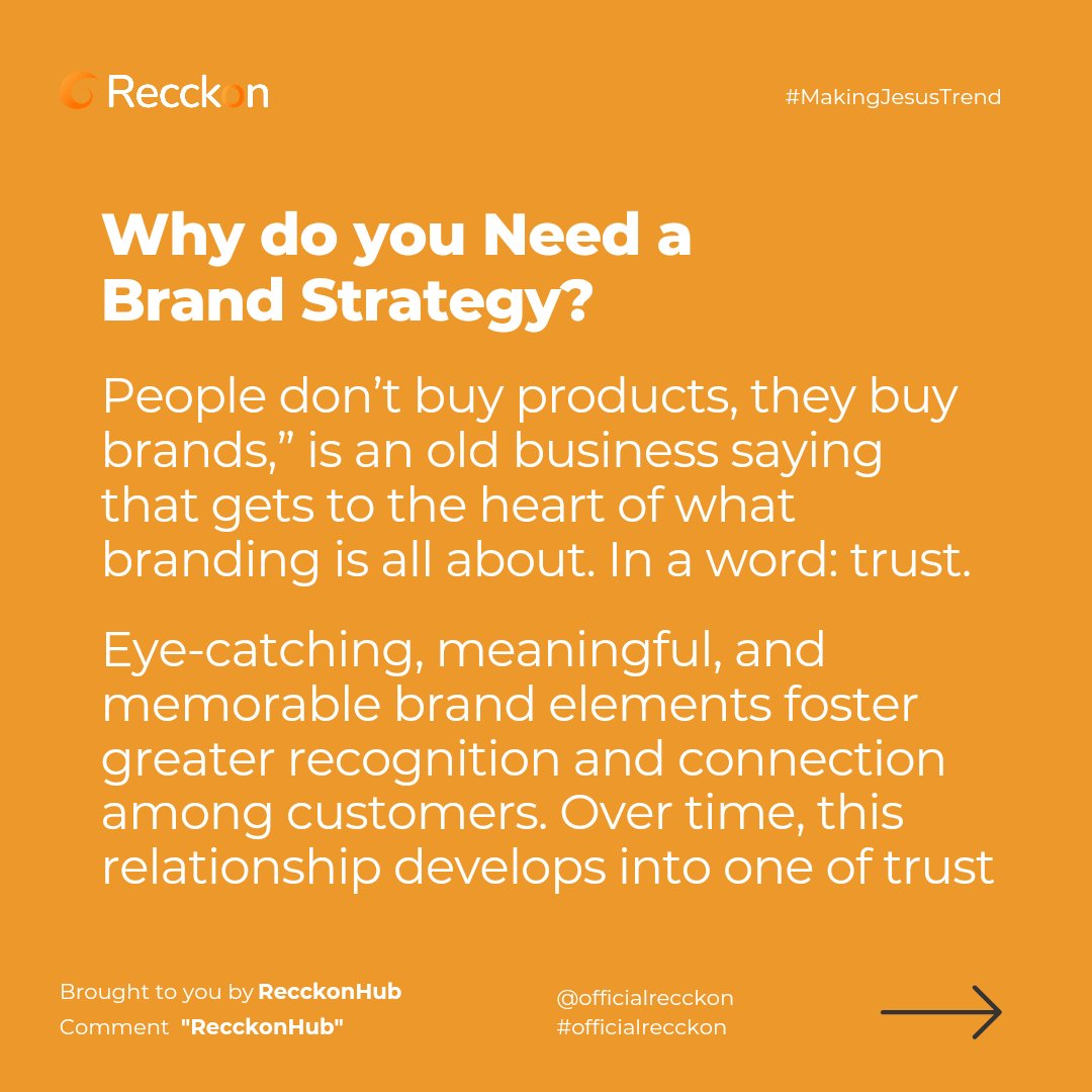 Recckon_'s tweet photo. No 2 of 3 Steps to Creating a powerful brand strategy https://t.co/KIzsa5ZfDx