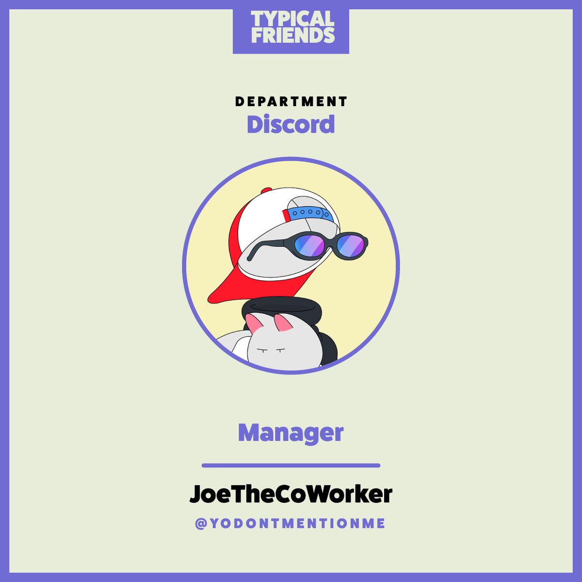 Typical Friends is building from within the community, while creating new friendchips. Happy to be apart of this team as your discord manager &amp; advisor. More details to come ✨