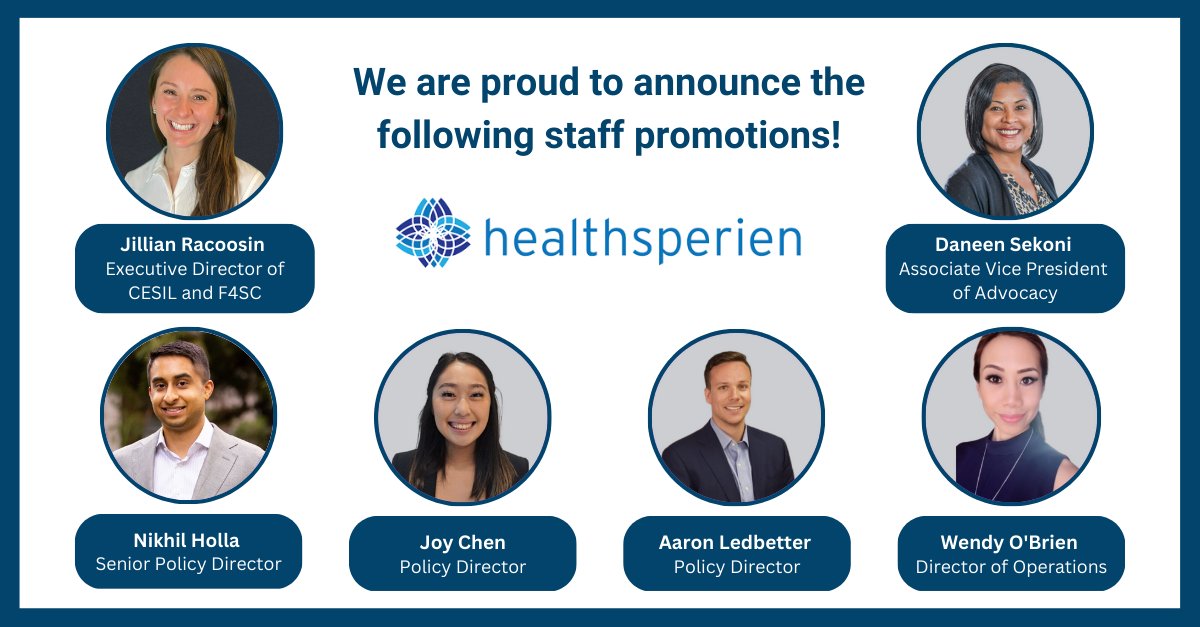 Congrats to these staff members on their well-deserved promotions! Jillian Racoosin, ED of @endsocisolation & @fdn4sociconnect, Daneen Sekoni, Assoc VP of Advocacy, Nikhil Holla, Sr. Policy Dir, Joy Chen, Policy Dir, Aaron Ledbetter, Policy Dir, & Wendy O’Brien, Dir of Ops.