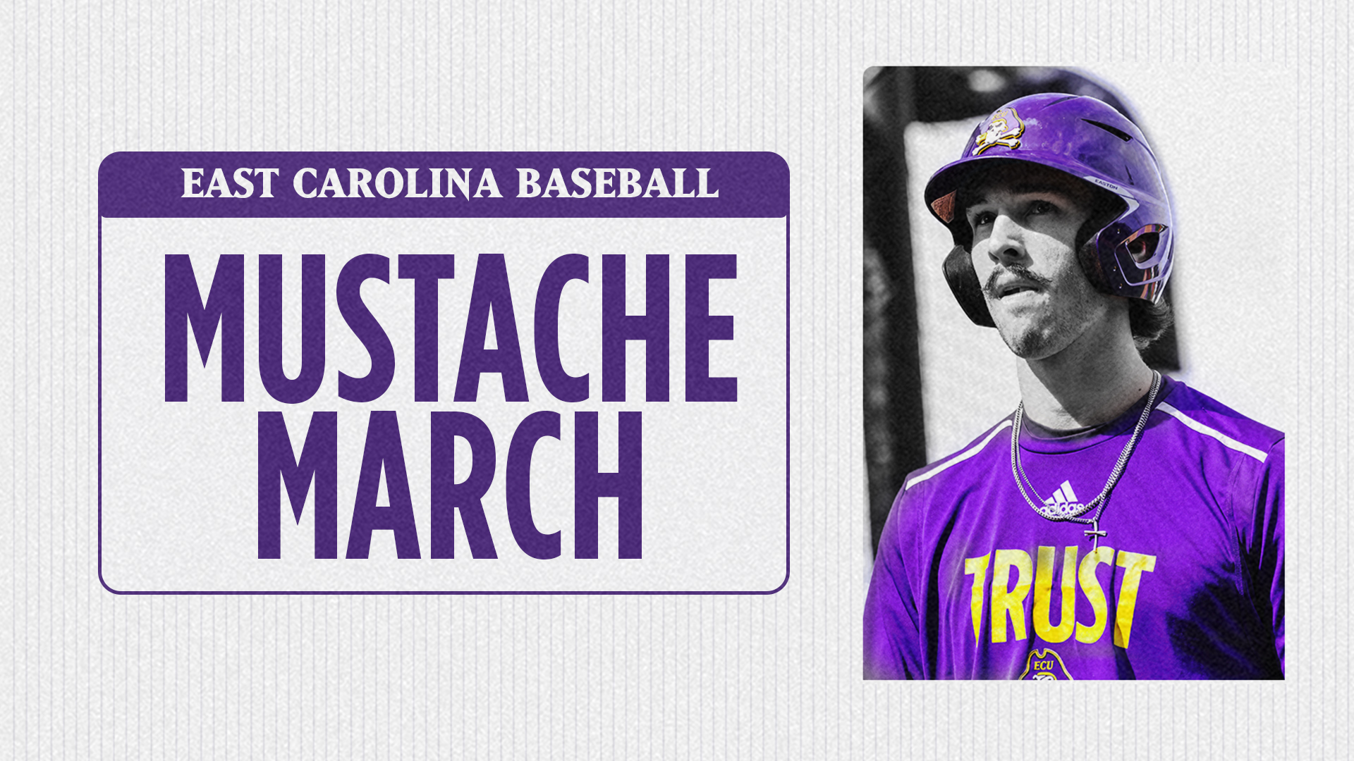 East Carolina Baseball on Twitter "Mustache March is upon us! Help us