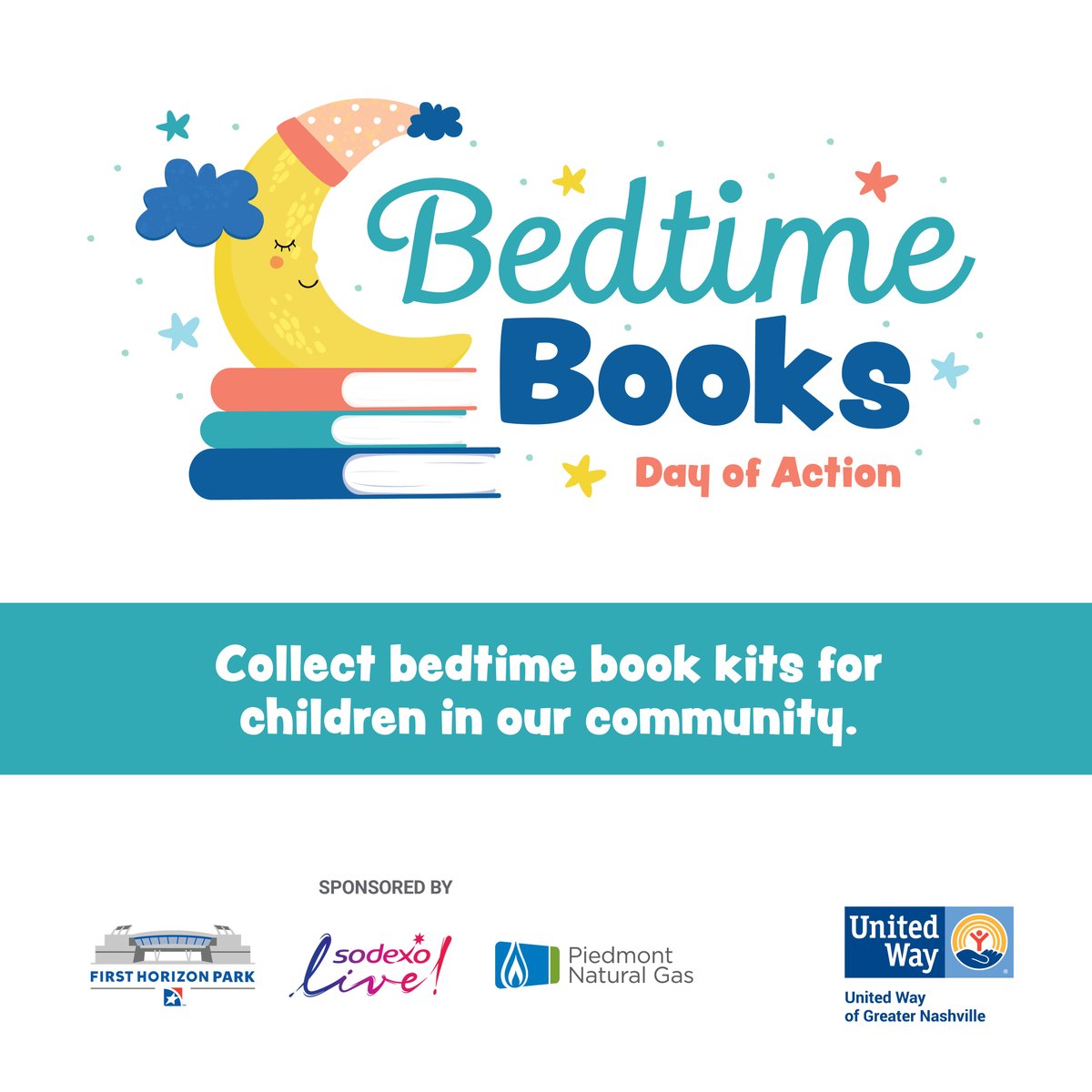 UWNashville's tweet photo. We’re collecting bedtime book kits for children to help them develop healthy habits and improve #literacy skills that will last a lifetime. Donate or sign up to host a collection drive in your workplace or community group. #DayofAction
Donate | Sign up: https://t.co/BM26E5rQs5 https://t.co/SRcVLAj6JL