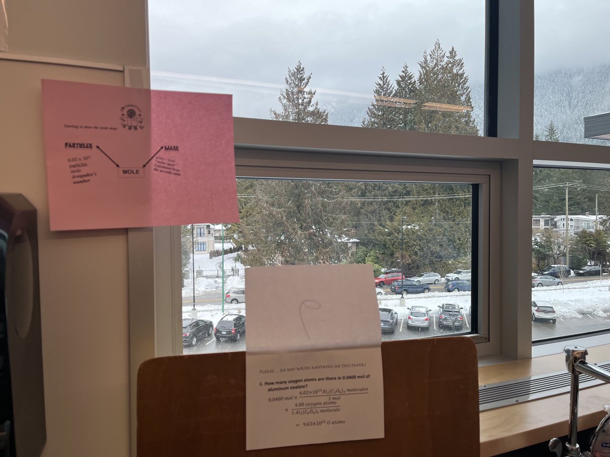 ToombsETeaches's tweet photo. It’s that time of year! Trick or treat! 🎃 All right, I know it’s awkward…but in semester system, we are practising #mole calculations in #chemistry 11 to see if we can catch the errors in provided solutions. ⁦@NVSD44⁩ ⁦@HandsworthHSS⁩ https://t.co/vnzF32R6u2
