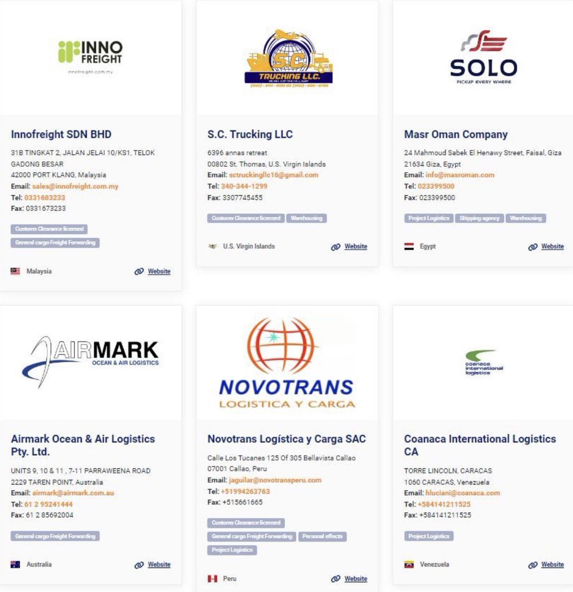 The last. 6 #Freight #Forwarding companies registered #FreeOfCharges in #FreightPages freightpages.org  
  
#YellowPages of #logistics
#freightforwarding #freightforwarders #logistics #shipping #freightbook #businessdirectory #logisticsdirectory #cargodirectory #cargobook