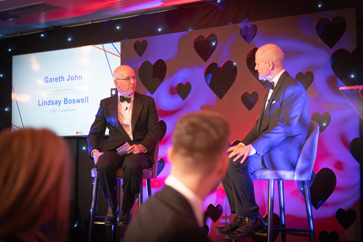 Great conversations between Gareth John, Chair of Trustees and <a href="/LB_FareShare/">Lindsay Boswell</a>, the CEO of <a href="/FareShareUK/">FareShare</a>.

We're proud of our partnership with Fareshare and all that they've achieved.

#SodexoFD23