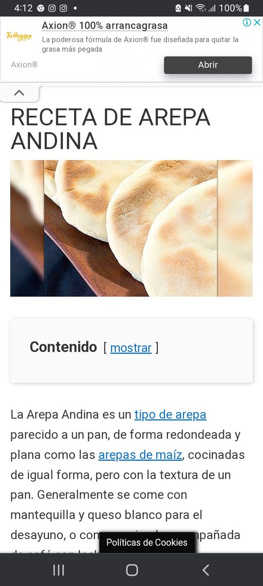 @GreciaMonroc Aquí te dejo el link con la receta. Se hace con harina de trigo. La reina pepiada es con harina de maíz recetavenezolana.com/arepa-andina/