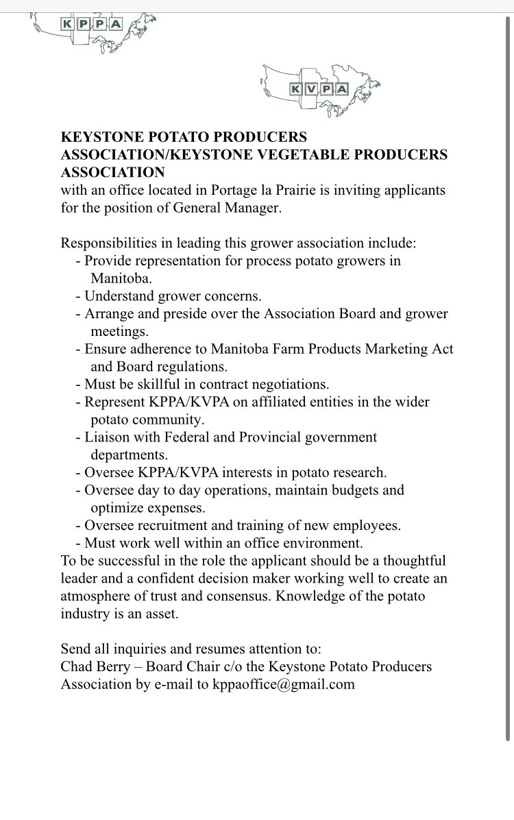 If anyone is looking for a new position KPPA is looking for a general manager.
