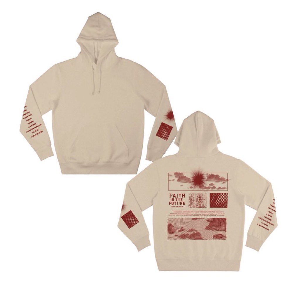 Louis Tomlinson News on X: #Merch  All sizes except 2XL are sold out in  the #FaithInTheFuture ECRU Hoodies, with only about 20 hoodies remaining  for purchase! Buy yours before they're gone