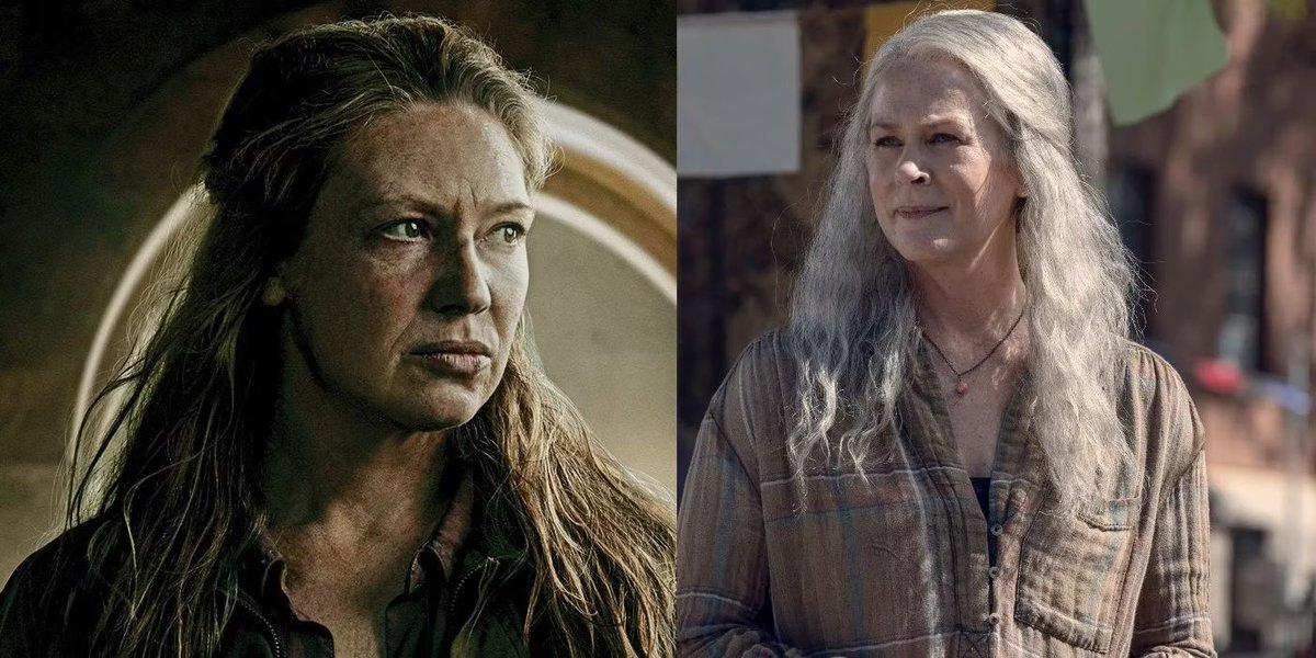 10 personnages de "The Last Of Us" et leurs homologues de " The Walking Dead" :

Anna Torv :
Theresa Servopoulos (TLOU)

Melissa McBride :
Carol Peletier (TWD)

#TheLastOfUs
#TheWalkingDead 

Suite ⬇️ :