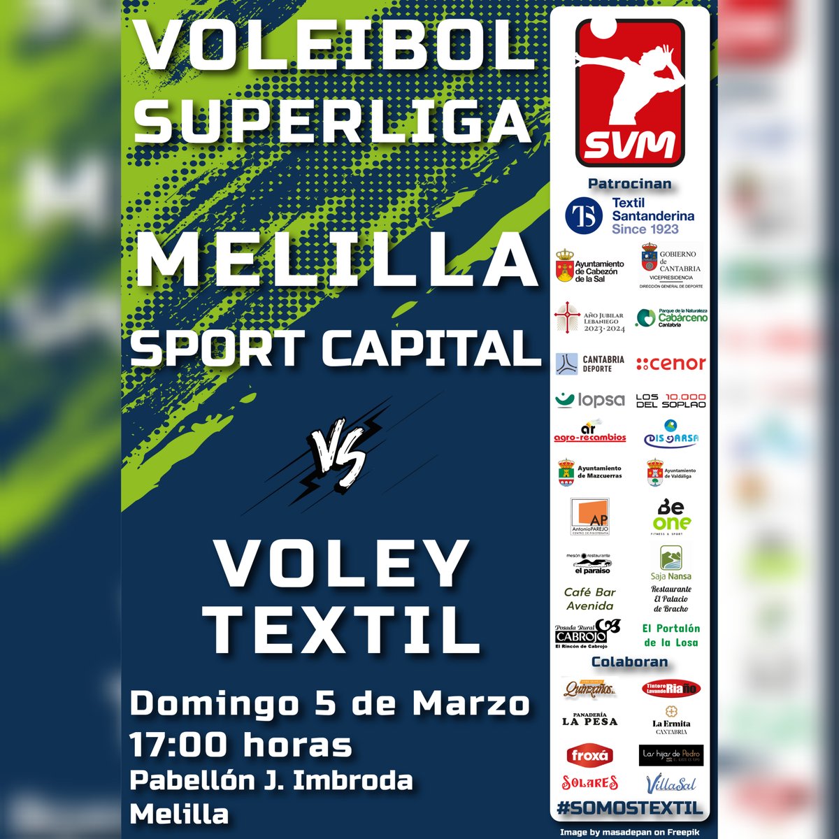 📣JORNADA 20📣 Volvemos a la competición tras el parón copero con un partido decisivo. ‼️VAMOS EQUIPO‼️

🆚 <a href="/cvmelilla/">Cvmelilla</a> 
🗓 Domingo 5 de Marzo
🕕 17:00 h
🏟 Pabellón J. Imbroda (Melilla)

#somostextil