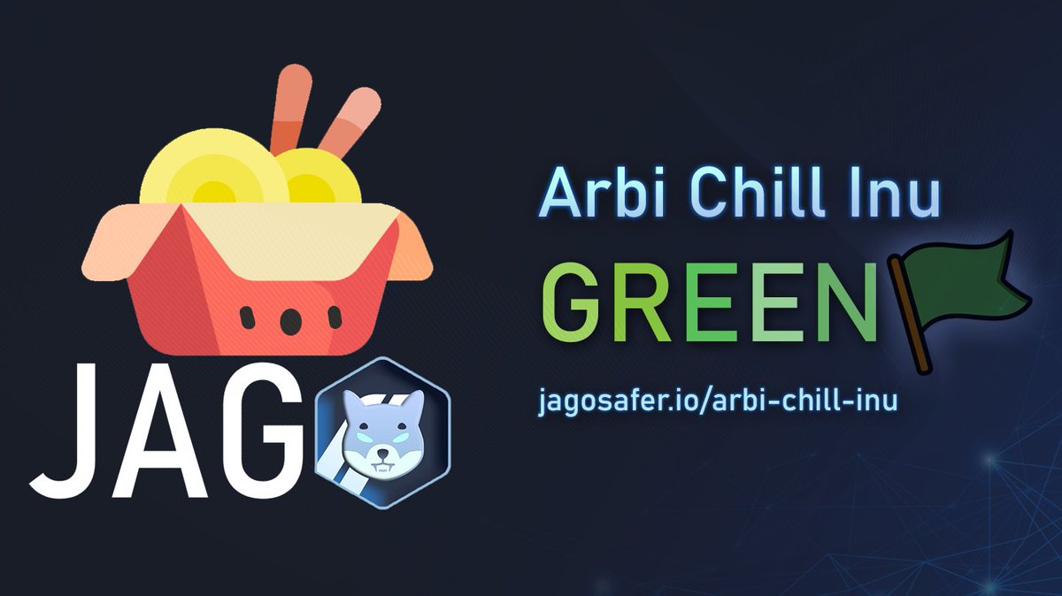 JaGo (@jagosafer) on Twitter photo 💠NEW: Arbi Chill Inu💠
<a href="/ArbiChillInu/">Arbi Chill Inu (💙,🧡)</a>
Chain: #Arbitrum
Type: #Memecoin
DETAILS: jagosafer.io/arbi-chill-inu
🛡️ALTHOUGH WE ALWAYS CHECK OUR SUBMISSIONS THOROUGHLY, YOU SHOULD NEVER FULLY RELY ON THEM, ITS NOT A FINANCIAL ADVICE, SO DYOR BEFORE INVESTING ANY MONEY
#DeFi #DAO 💠NEW: Arbi Chill Inu💠
<a href="/ArbiChillInu/">Arbi Chill Inu (💙,🧡)</a>
Chain: #Arbitrum
Type: #Memecoin
DETAILS: jagosafer.io/arbi-chill-inu
🛡️ALTHOUGH WE ALWAYS CHECK OUR SUBMISSIONS THOROUGHLY, YOU SHOULD NEVER FULLY RELY ON THEM, ITS NOT A FINANCIAL ADVICE, SO DYOR BEFORE INVESTING ANY MONEY
#DeFi #DAO