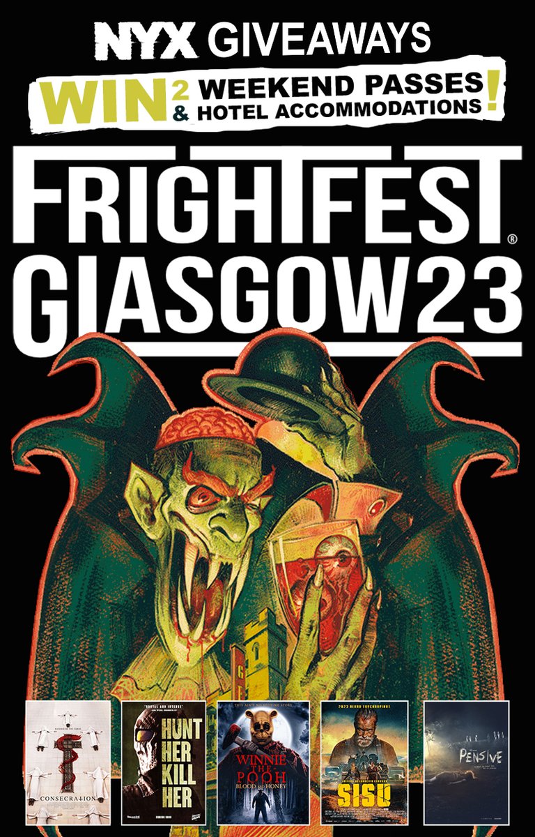 wearescreamtvuk's tweet photo. NYX loves @FrightFest and we want you to experience this amazing gathering by offering a pair of passes (now sold out) for FrightFest Glasgow with accommodation included in our fiendishly easy to enter contest. Full details here: https://t.co/a7gbqQxNry https://t.co/xbHLwGrw3n