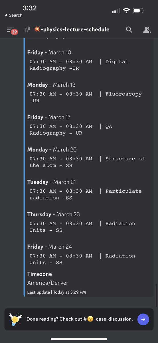RadDiscord (@raddiscord) on Twitter photo 🚨HUGE OPPORTUNITY🚨
The University of Utah <a href="/UofURadiology/">UofURadiology</a> has kindly agreed to share their LIVE PHYSICS REVIEW course for #RadDiscord members. Sessions will NOT be recorded.
More info to follow but the schedule is attached below
@Ragheed_Dulaimi <a href="/totallyskates/">Grace G. Zhu, MD</a> 🚨HUGE OPPORTUNITY🚨
The University of Utah <a href="/UofURadiology/">UofURadiology</a> has kindly agreed to share their LIVE PHYSICS REVIEW course for #RadDiscord members. Sessions will NOT be recorded.
More info to follow but the schedule is attached below
@Ragheed_Dulaimi <a href="/totallyskates/">Grace G. Zhu, MD</a>