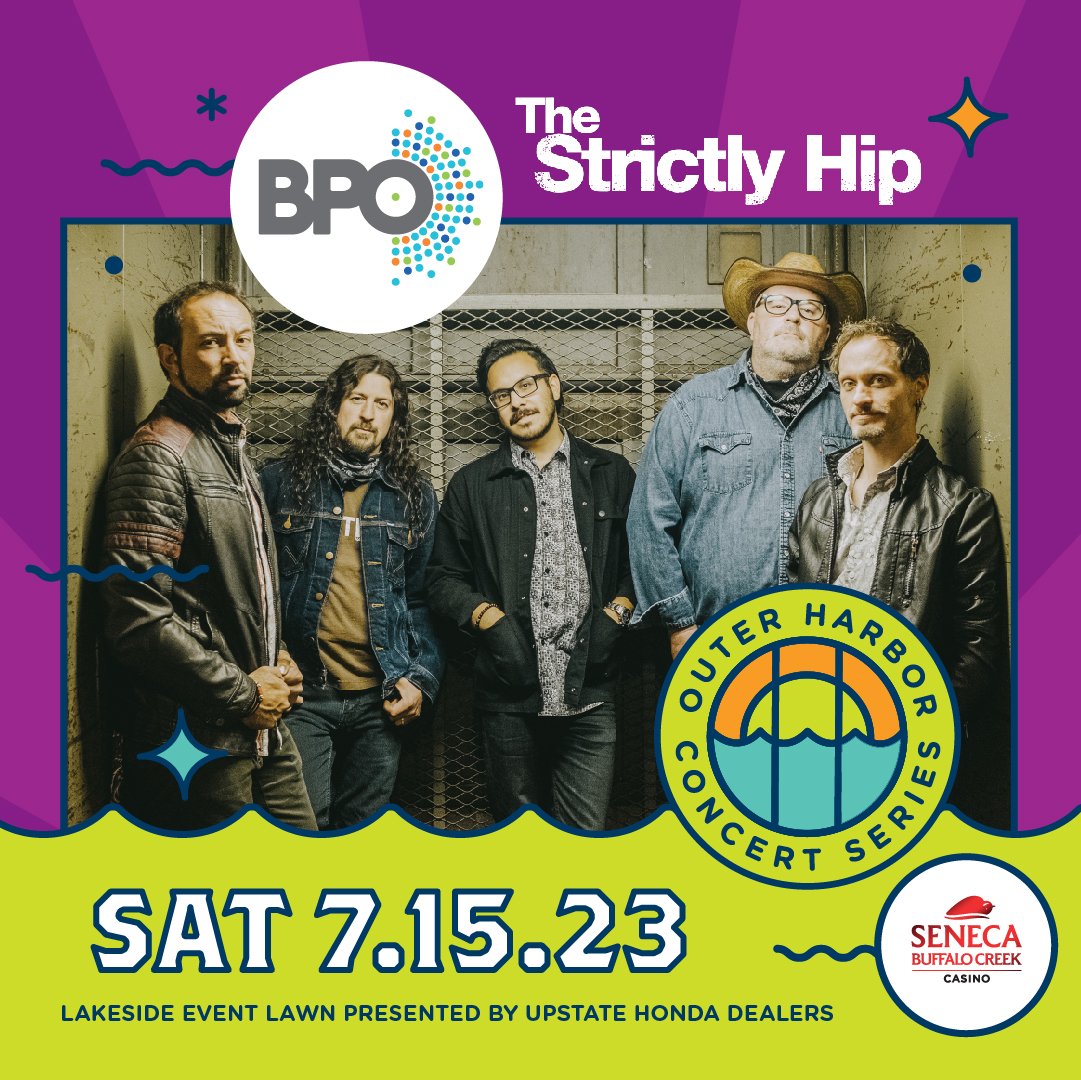 #SaveTheDate 7/15/2023
@TheStrictlyHip teams up with the @BPOrchestra for the Buffalo Outer Harbor Concert Series. Tickets go on sale Friday March 3rd, 2023 @buffaloouter 
#BPO #BuffaloOuterHarbor
#ConcertSeries #TheHip