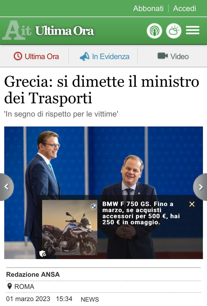 <a href="/matteosalvinimi/">Matteo Salvini</a> Una tragedia immane. Nessuna responsabilità accertata del ministro dei trasporti, che però si dimette immediatamente. No, non è #MatteoSalvini, ma #KostasKaramanlis. Motivazione: per rispetto delle vittime.
