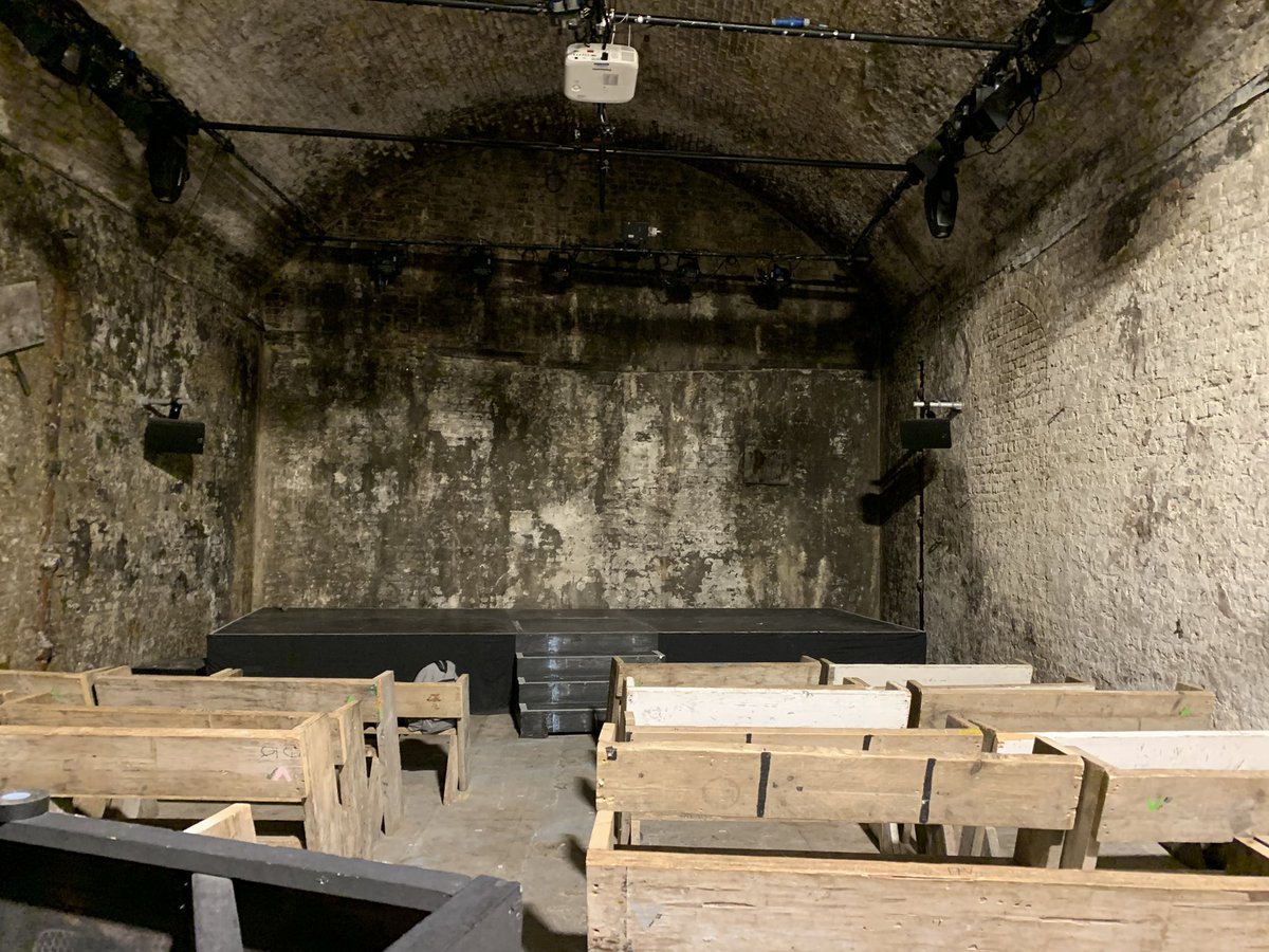 HonourBoundPlay's tweet photo. Rehearsed in The Pit today!! First time properly in the space! 

Shoutout the the vault team for letting me use 3 chairs from Leakeys hehehe 

🎟 https://t.co/R0OktsxsEN 🎟

#NewWriting #VAULTFestival #VAULTFestival2023 #Theatre #LondonTheatre #OffWestEnd #VaultConnect https://t.co/ujnrpwpsae