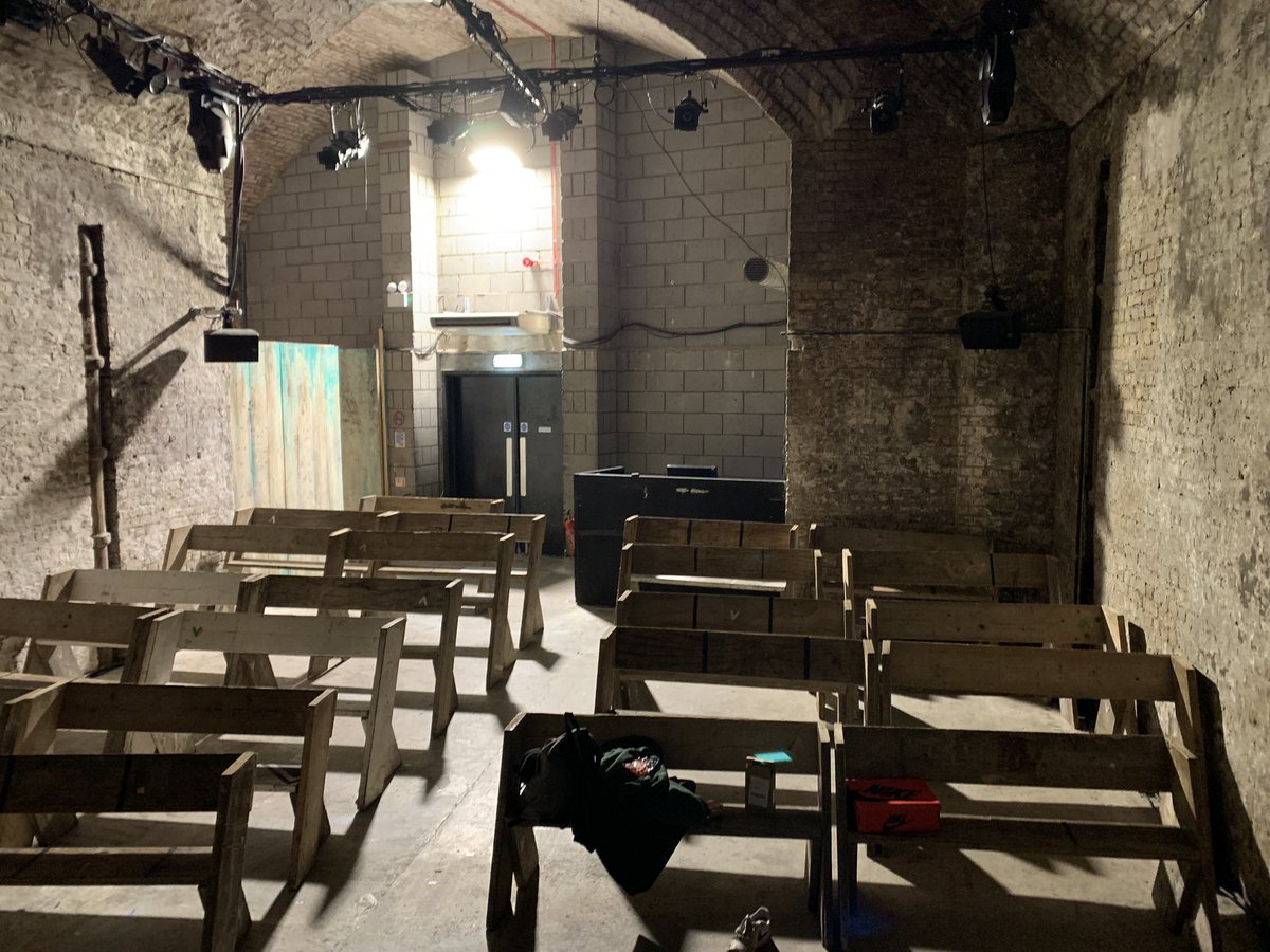 HonourBoundPlay's tweet photo. Rehearsed in The Pit today!! First time properly in the space! 

Shoutout the the vault team for letting me use 3 chairs from Leakeys hehehe 

🎟 https://t.co/R0OktsxsEN 🎟

#NewWriting #VAULTFestival #VAULTFestival2023 #Theatre #LondonTheatre #OffWestEnd #VaultConnect https://t.co/ujnrpwpsae