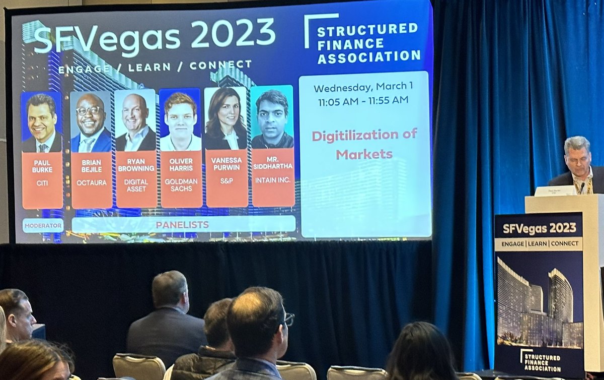 mitzelseric's tweet photo. @SidIntain1 was representing @intainft at the SFAVegas2023 conference discussing the Digitalization of Markets.  Plenty of traditional finance players shaping the future of digital assets - with a full ecosystem in mind. https://t.co/r2uSVTQwln