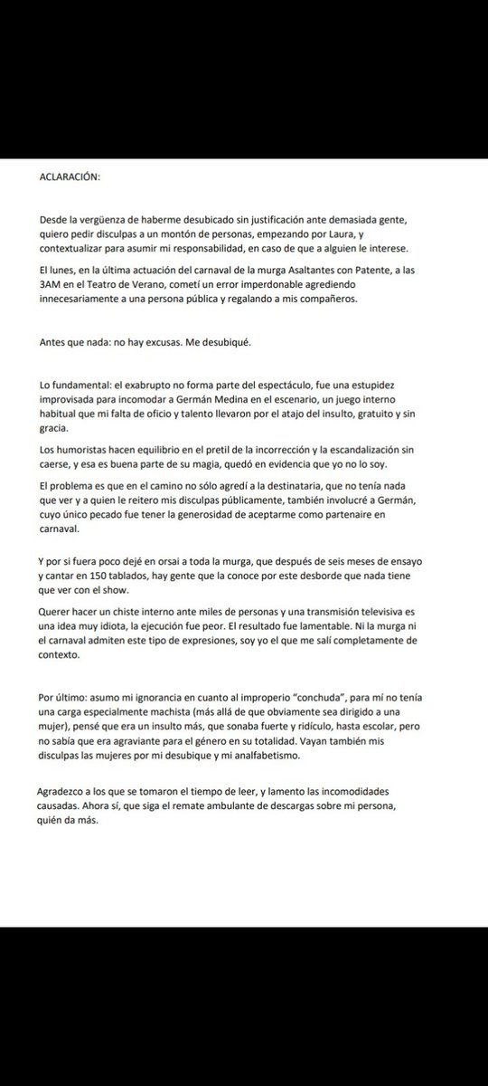 maxipt's tweet photo. Disculpas y aclaración. 
@lauraraffo https://t.co/o5KBjaO7uD