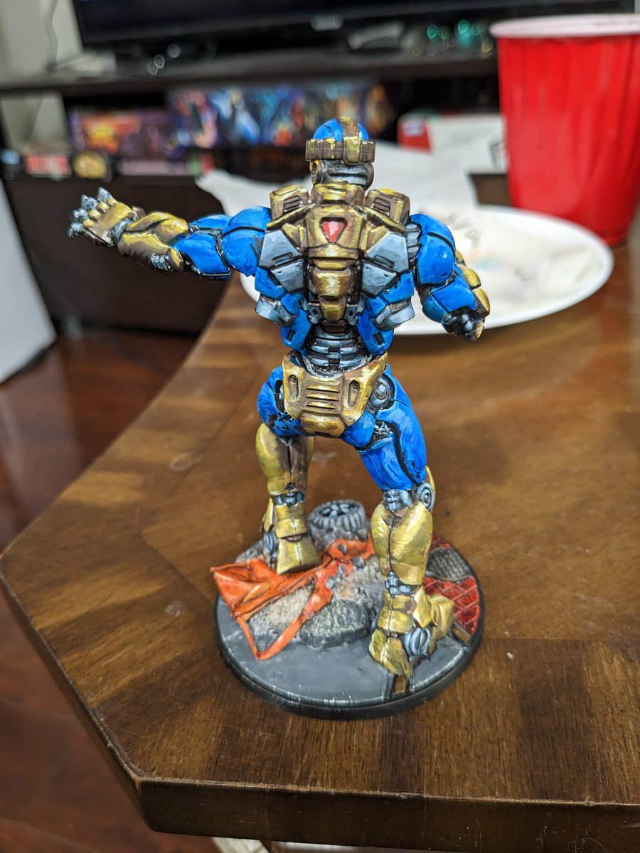 anishtantony's tweet photo. MK4 number one done, it's a lot of model to paint. Planning doing them all differently

#MarvelCrisisProtocol #MCP @atomicmassgames #miniatures https://t.co/A8fYkROn0c