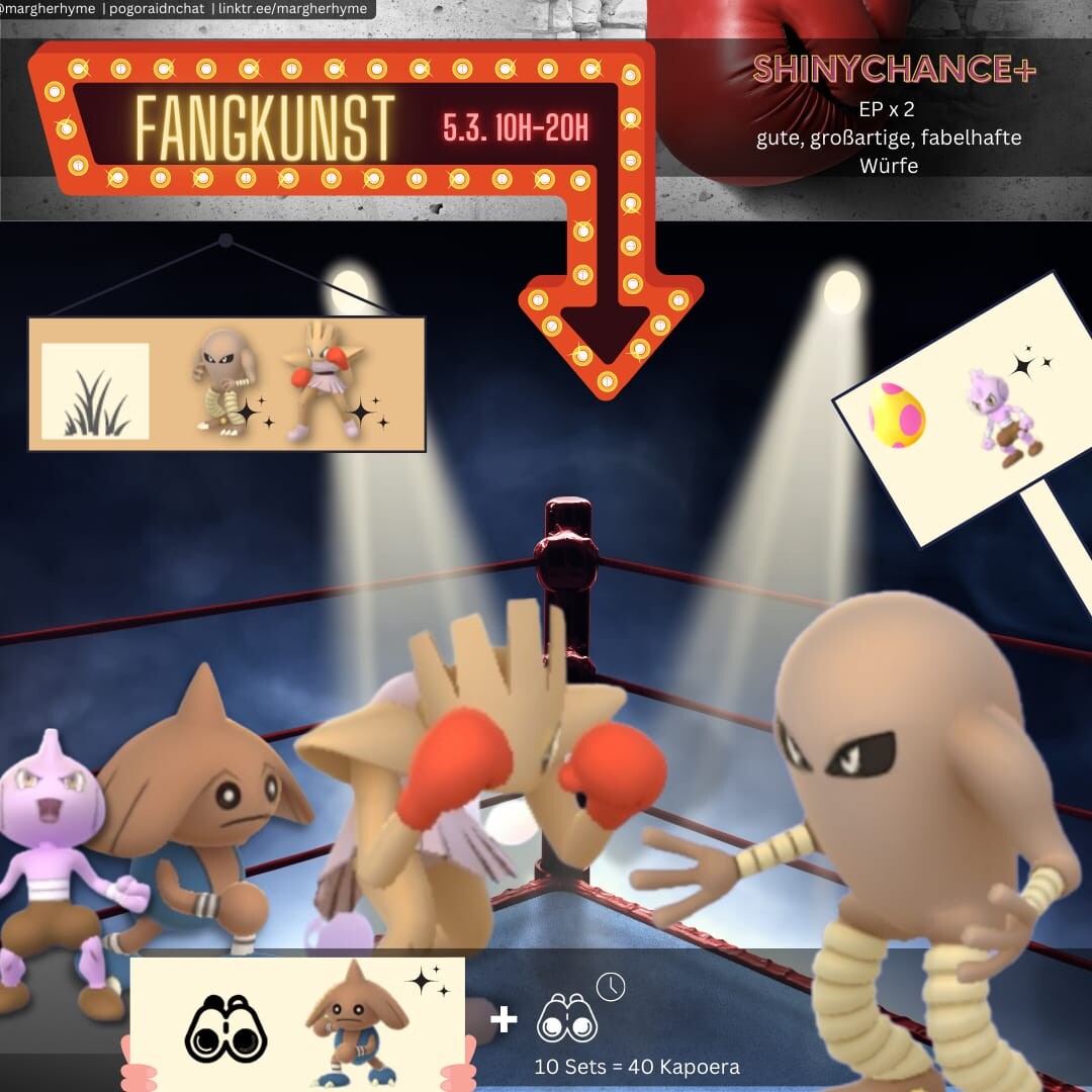 margherhyme's tweet photo. Am 5.3. findet das Fangkunst Event statt von 10h bis 20h
#pokemongo 
#fangkunstevent #feldforschung #rabauz #kicklee #kapoera #nockchan
#catchmastery #hitmontop #tyrogue #hitmonlee #hitmonchan https://t.co/TcHsFnfK3c