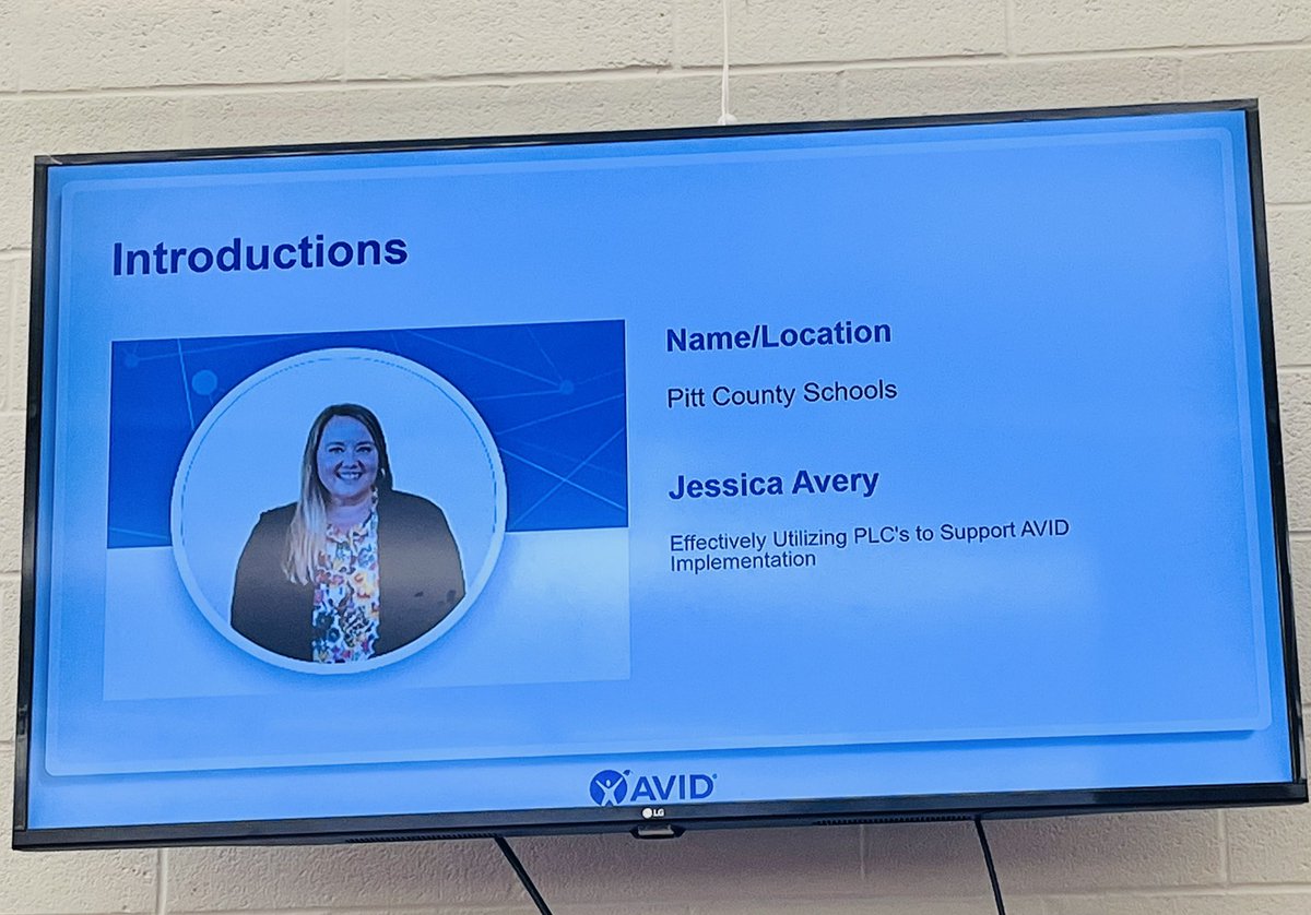 Thanks <a href="/Tbeverly_AVID/">Travis</a> for the opportunity to share with other <a href="/AVID4College/">AVID</a> District Directors how we are effectively utilizing PLCs to strengthen AVID implementation in Pitt County!