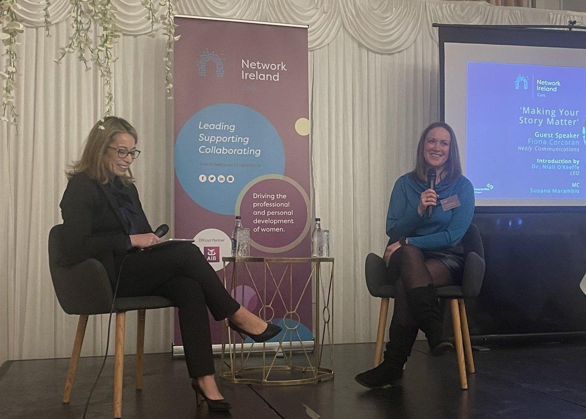 Great insights from Fiona Corcoran, @HealyComms on how to make your story matter at this evenings @NetworkCork event! #NetworkCork