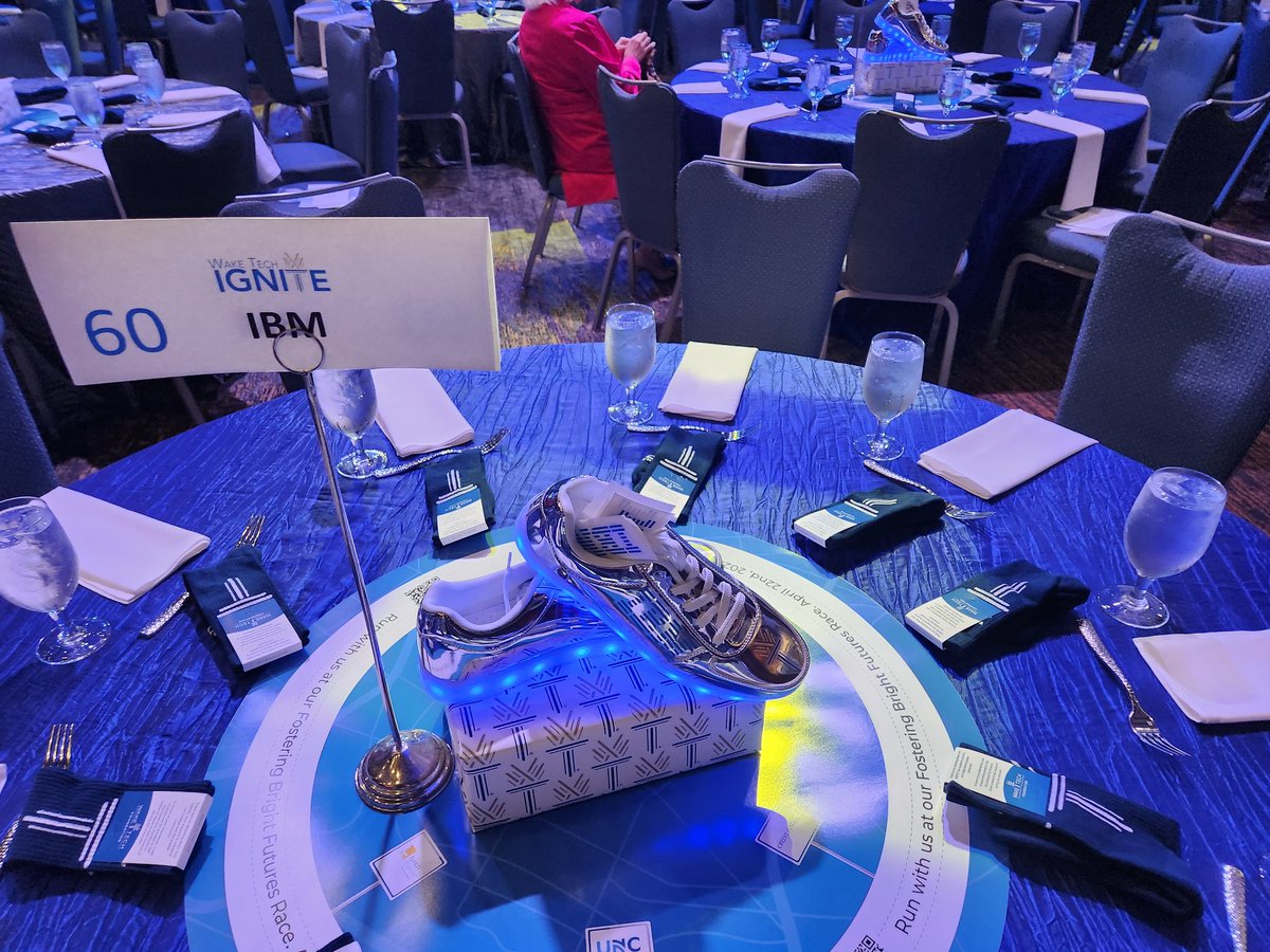 TimothyHumphrey's tweet image. Proud to be a s sponsor for @WTCCFoundation&apos;s #waketechignite. Thanks for the cool centerpiece shoes!!!